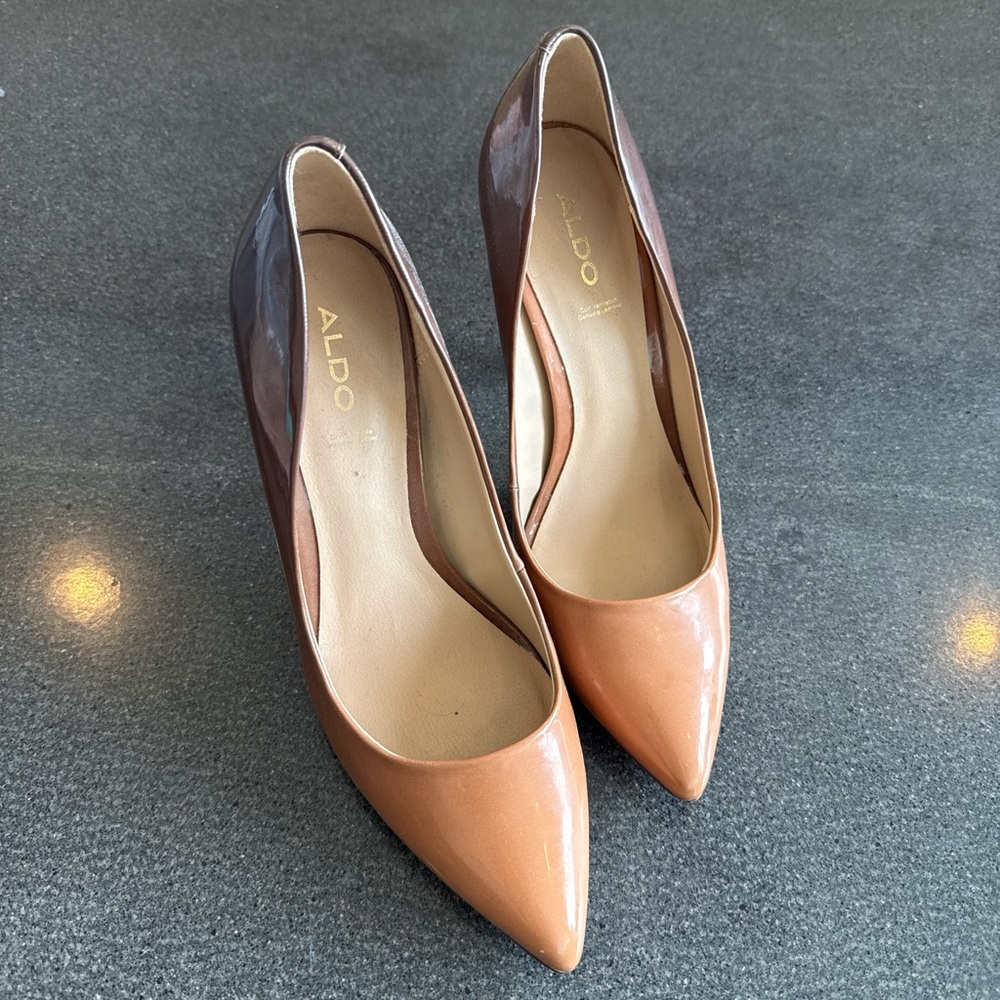 Aldo Women's Elegant Brown and Tan Heels worn twice
